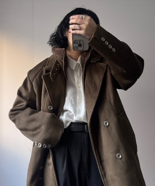 CREARE -LINO-（クレアーレリノ）の「ネックボアスタンドカラーコート（その他アウター・メンズ・ブラック/カーキ・FREE）」の6枚目の写真