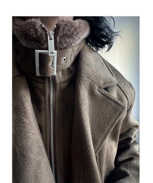 CREARE -LINO-（クレアーレリノ）の「ネックボアスタンドカラーコート（その他アウター・メンズ・ブラック/カーキ・FREE）」の7枚目の写真