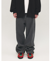[Mmlg] WASHED WIDE PANTS (CHARCOAL)