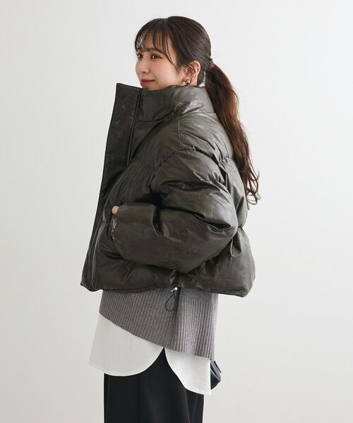 Green Parks(グリーンパークス)の「・swing by ビンテージソフトレザーブルゾン(ブルゾン・レディース・ブラック/ブラウン・FREE)」の21枚目の写真