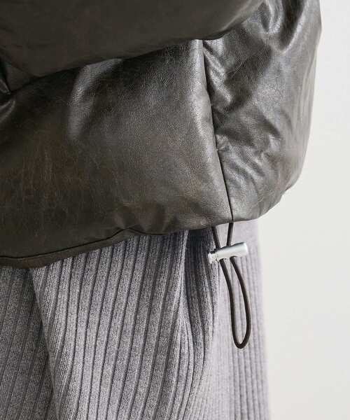 Green Parks(グリーンパークス)の「・swing by ビンテージソフトレザーブルゾン(ブルゾン・レディース・ブラック/ブラウン・FREE)」の16枚目の写真