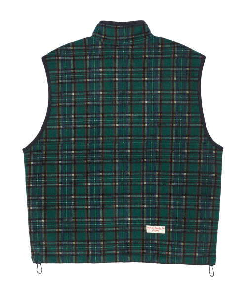 Beyond Closet（-）の「[COLLECTION LINE] レトロチェックユニークロゴハーフジップフリースグリーン（ベスト・メンズ・その他・MEDIUM/LARGE）」の3枚目の写真