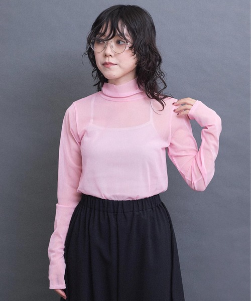 I am I in fact...(アイアムアイインファクト)の「パワーネットチュール インナー(Tシャツ/カットソー・レディース・シルバー/ゴールド/グリーン/ピンク/サックスブルー・FREE)」の6枚目の写真