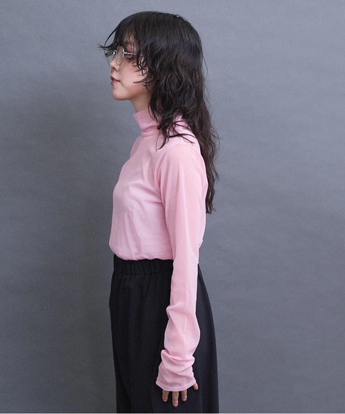 I am I in fact...(アイアムアイインファクト)の「パワーネットチュール インナー(Tシャツ/カットソー・レディース・シルバー/ゴールド/グリーン/ピンク/サックスブルー・FREE)」の9枚目の写真