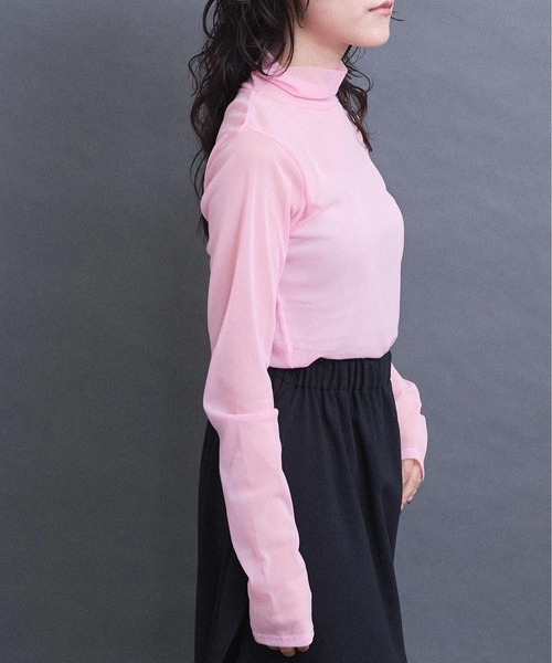 I am I in fact...(アイアムアイインファクト)の「パワーネットチュール インナー(Tシャツ/カットソー・レディース・シルバー/ゴールド/グリーン/ピンク/サックスブルー・FREE)」の7枚目の写真