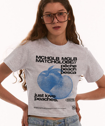 ピーチクロップTシャツ（ライトメランジ）