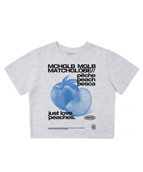 MATCHGLOBE(マッチグローブ)の「ピーチクロップTシャツ(ライトメランジ)(Tシャツ/カットソー・レディース・その他・FREE)」の2枚目の写真