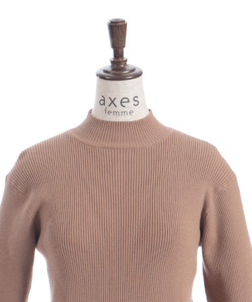 axes femme(アクシーズファム)の「バイカラーニットプルオーバー(ニット/セーター・レディース・キャメル/ブラック/グレー・FREE)」の11枚目の写真