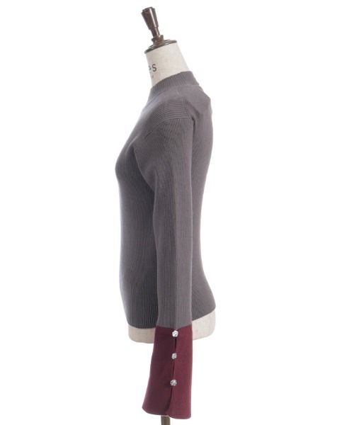 axes femme(アクシーズファム)の「バイカラーニットプルオーバー(ニット/セーター・レディース・キャメル/ブラック/グレー・FREE)」の17枚目の写真