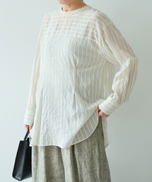yuni | キュプラポリエステルコットン stripe 2way shirt(シャツ/ブラウス)
