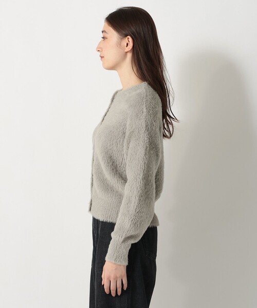 Afternoon Tea（アフタヌーンティー）の「フェザーニットクルーネックカーディガン（カーディガン/ボレロ・レディース・ブラウン/グレー・MEDIUM）」の4枚目の写真