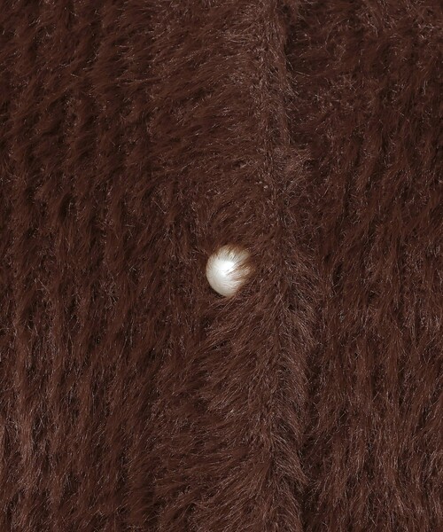 Afternoon Tea（アフタヌーンティー）の「フェザーニットクルーネックカーディガン（カーディガン/ボレロ・レディース・ブラウン/グレー・MEDIUM）」の9枚目の写真