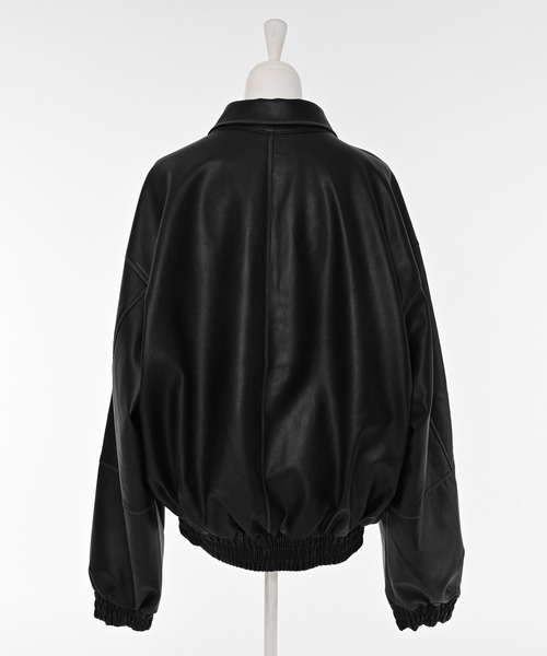 Narcissus（ナルシス）の「【ユニセックス】レザーブルゾンジャケット/オーバーサイズ（ブルゾン・レディース・ブラック/ブラウン・FREE）」の13枚目の写真