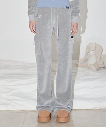 ZIZEMUSEUM（ジゼミュージアム）の「VELVET TRAINING BOOTS CUT PANTS (MELANGE GRAY)（スウェットパンツ）」
