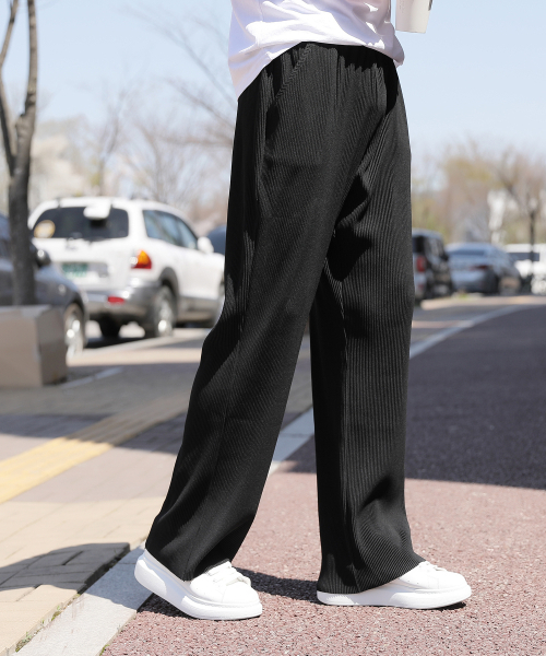 GCLIP(ジクリップ)の「バンディングブラックゴルジワイドパンツ(その他パンツ・メンズ・ブラック・34/32/30/28)」の6枚目の写真