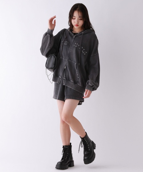 repipi armario（レピピ アルマリオ）の「Acidスウェットショートパンツ（スウェットパンツ・キッズ・グレー/ブラック系その他/ピンク系その他・LARGE/MEDIUM/SMALL）」の4枚目の写真