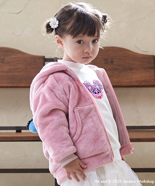 petit main（プティマイン）の「【SESAME STREET】もこもこパーカー（パーカー・キッズ・レッド/ブルー/ピンク・80ｃｍ/90cm/130cm/120cm/100cm/110cm）」の5枚目の写真