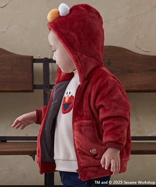 petit main（プティマイン）の「【SESAME STREET】もこもこパーカー（パーカー・キッズ・レッド/ブルー/ピンク・80ｃｍ/90cm/130cm/120cm/100cm/110cm）」の8枚目の写真