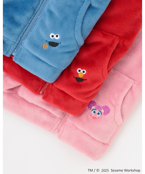 petit main（プティマイン）の「【SESAME STREET】もこもこパーカー（パーカー・キッズ・レッド/ブルー/ピンク・80ｃｍ/90cm/130cm/120cm/100cm/110cm）」の19枚目の写真