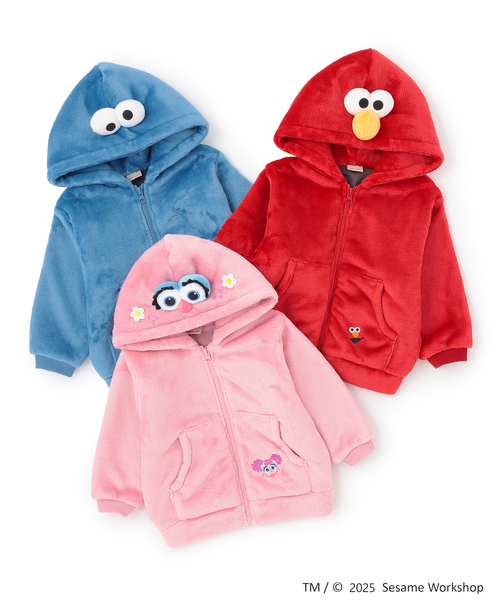petit main（プティマイン）の「【SESAME STREET】もこもこパーカー（パーカー・キッズ・レッド/ブルー/ピンク・80ｃｍ/90cm/130cm/120cm/100cm/110cm）」の16枚目の写真