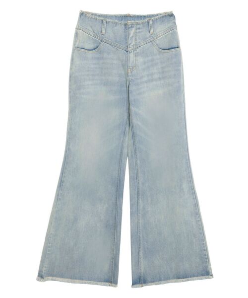 CALNAMUR(カルナムール)の「ローライズフレアデニムパンツ(その他パンツ・レディース・ライトブルー/ブラック・SMALL/MEDIUM)」の11枚目の写真