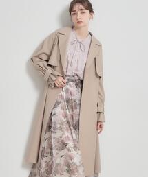 couture brooch | 【撥水・ハレの日・通勤】ロングトレンチコート(トレンチコート)