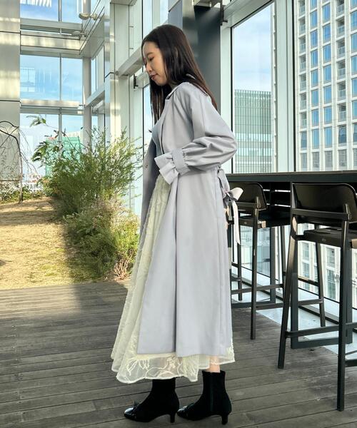 セール】【撥水・ハレの日・通勤】ロングトレンチコート（トレンチ