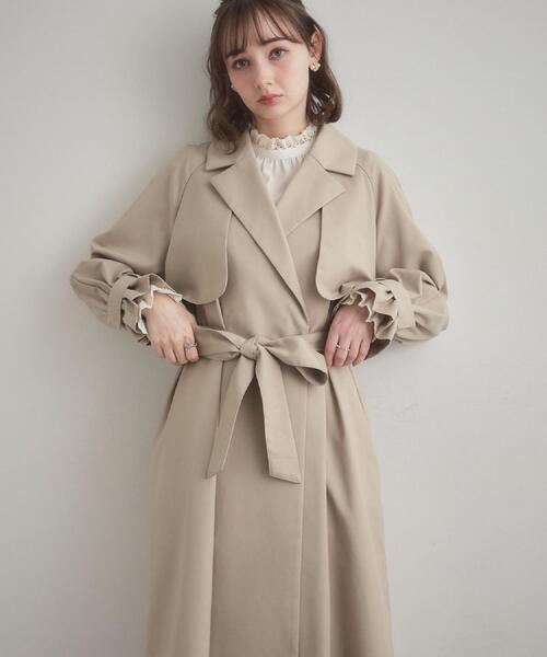 セール】【撥水・ハレの日・通勤】ロングトレンチコート（トレンチ