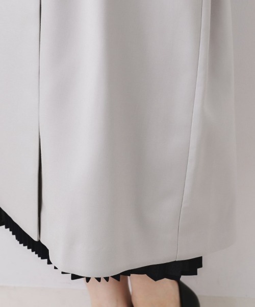 couture brooch（クチュールブローチ）の「【撥水・ハレの日・通勤】ロングトレンチコート（トレンチコート・レディース・ライトグレー/アイボリー/ベージュ・42/40/38/36）」の7枚目の写真