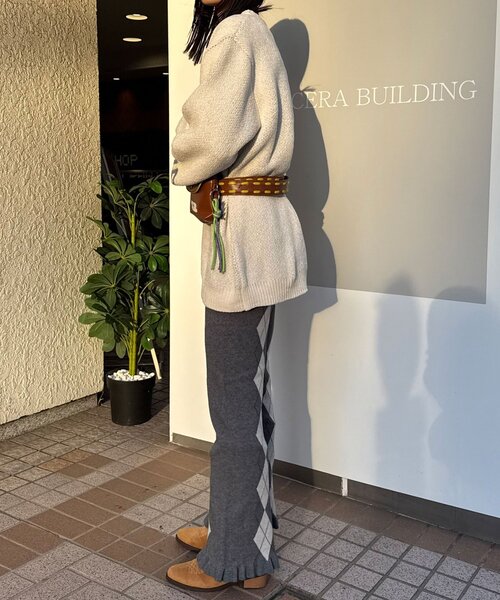 CIAOPANIC(チャオパニック)の「アーガイルニットフリルパンツ(その他パンツ・レディース・ブラウン/グレー/ベージュ・ONE SIZE)」の21枚目の写真