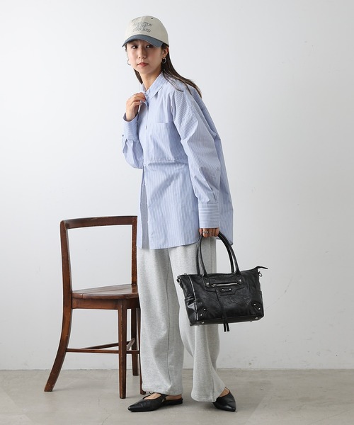 COLONY 2139（コロニートゥーワンスリーナイン）の「ボリュームビッグシャツ（シャツ/ブラウス・レディース・オフホワイト/ブルー/サックスブルー/ピンク・FREE）」の7枚目の写真