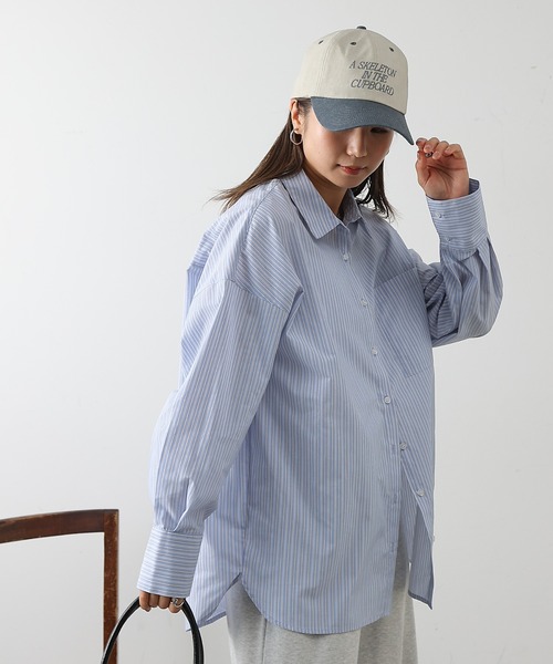 COLONY 2139（コロニートゥーワンスリーナイン）の「ボリュームビッグシャツ（シャツ/ブラウス・レディース・オフホワイト/ブルー/サックスブルー/ピンク・FREE）」の5枚目の写真