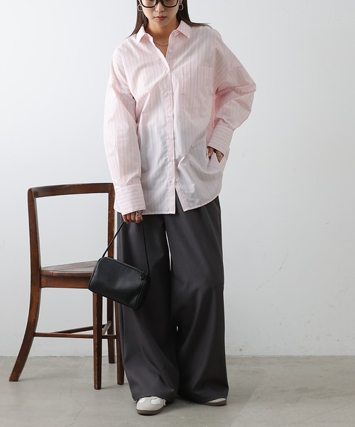 COLONY 2139（コロニートゥーワンスリーナイン）の「ボリュームビッグシャツ（シャツ/ブラウス・レディース・オフホワイト/ブルー/サックスブルー/ピンク・FREE）」の14枚目の写真