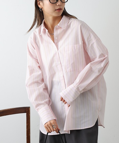 COLONY 2139（コロニートゥーワンスリーナイン）の「ボリュームビッグシャツ（シャツ/ブラウス・レディース・オフホワイト/ブルー/サックスブルー/ピンク・FREE）」の10枚目の写真