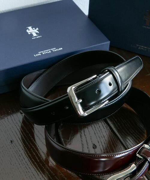 URBAN RESEARCH DOORS(アーバンリサーチドアーズ)の「LIFE STYLE TAILOR コードバンベルト(ベルト・メンズ・ブラウン/ブラック・FREE)」の2枚目の写真