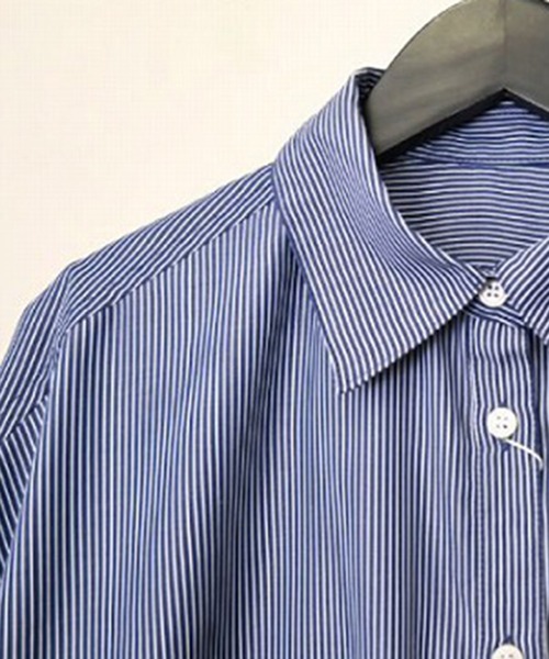 STYLEBLOCK（スタイルブロック）の「先染めストライプシャツワンピース（ワンピース・レディース・ネイビー/ライトブルー/ブルー・M）」の6枚目の写真