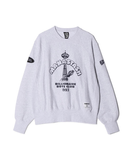 BILLIONAIRE BOYS CLUB(ビリオネア・ボーイズ・クラブ)の「MANASTASHxBILLIONAIRE BOYS CLUB/ビリオネア・ボーイズ・クラブ/BBC MANA SWEAT(スウェット・メンズ・グレー系その他3/ブラック・L/M/S/XL)」の2枚目の写真