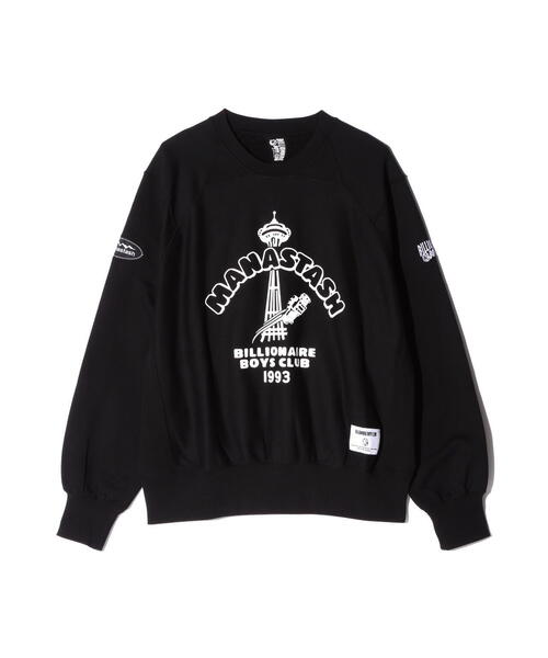 BILLIONAIRE BOYS CLUB(ビリオネア・ボーイズ・クラブ)の「MANASTASHxBILLIONAIRE BOYS CLUB/ビリオネア・ボーイズ・クラブ/BBC MANA SWEAT(スウェット・メンズ・グレー系その他3/ブラック・L/M/S/XL)」の1枚目の写真