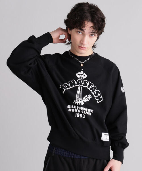BILLIONAIRE BOYS CLUB(ビリオネア・ボーイズ・クラブ)の「MANASTASHxBILLIONAIRE BOYS CLUB/ビリオネア・ボーイズ・クラブ/BBC MANA SWEAT(スウェット・メンズ・グレー系その他3/ブラック・L/M/S/XL)」の13枚目の写真