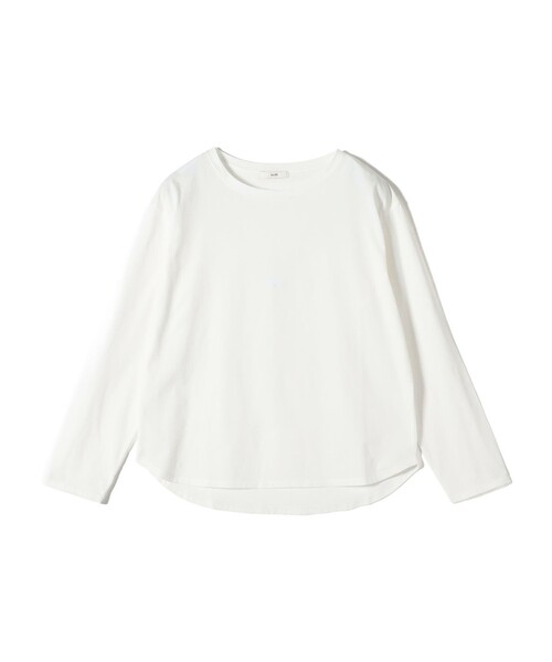 SHIPS（シップス）の「〈洗濯機可能〉オーガニックコットン ロング スリーブ TEE（Tシャツ/カットソー・レディース・オフホワイト/ブラック/ダークグレー・ONE SIZE）」の5枚目の写真