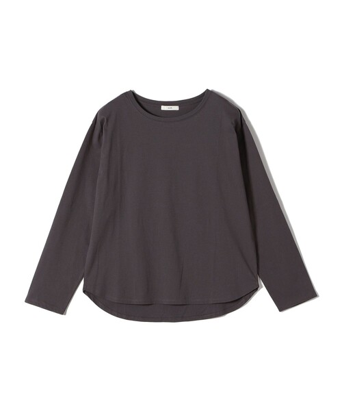 SHIPS（シップス）の「〈洗濯機可能〉オーガニックコットン ロング スリーブ TEE（Tシャツ/カットソー・レディース・オフホワイト/ブラック/ダークグレー・ONE SIZE）」の7枚目の写真