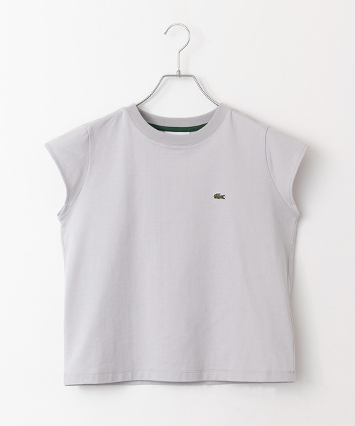 LACOSTE(ラコステ)の「【LACOSTE】ワンポイントロゴ フレンチスリーブTシャツ TF024-J-99(Tシャツ/カットソー・レディース・ライトグレー/ブラック/アイボリー・S/M)」の10枚目の写真