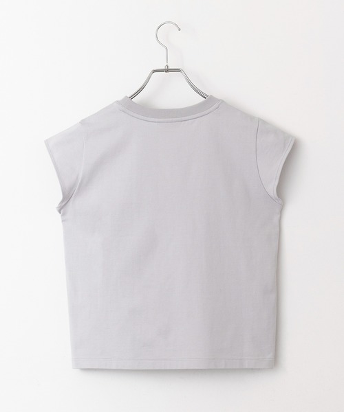 LACOSTE(ラコステ)の「【LACOSTE】ワンポイントロゴ フレンチスリーブTシャツ TF024-J-99(Tシャツ/カットソー・レディース・ライトグレー/ブラック/アイボリー・S/M)」の11枚目の写真