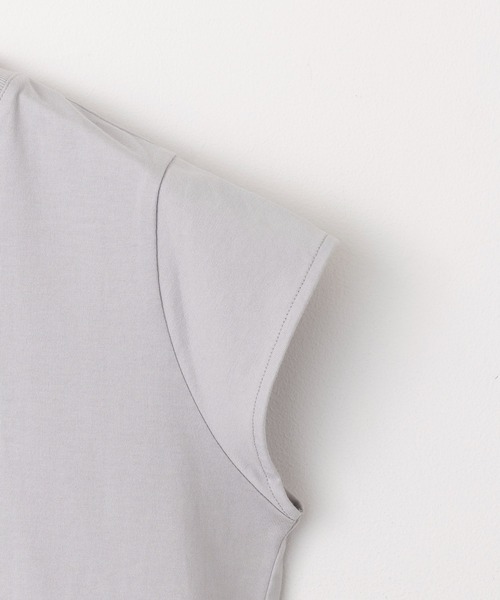 LACOSTE(ラコステ)の「【LACOSTE】ワンポイントロゴ フレンチスリーブTシャツ TF024-J-99(Tシャツ/カットソー・レディース・ライトグレー/ブラック/アイボリー・S/M)」の14枚目の写真