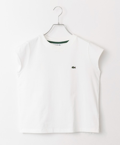 LACOSTE(ラコステ)の「【LACOSTE】ワンポイントロゴ フレンチスリーブTシャツ TF024-J-99(Tシャツ/カットソー・レディース・ライトグレー/ブラック/アイボリー・S/M)」の22枚目の写真