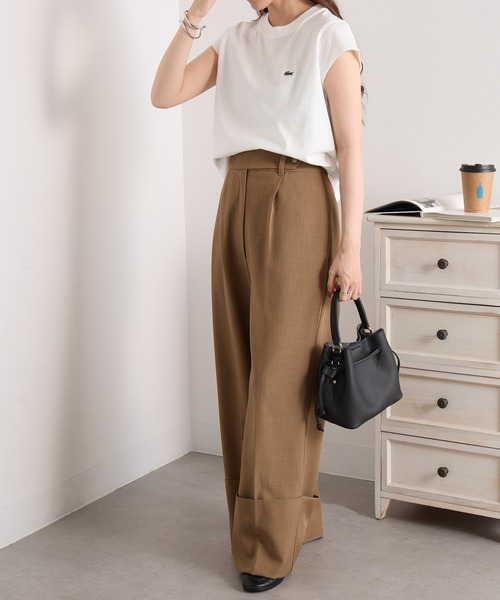 LACOSTE(ラコステ)の「【LACOSTE】ワンポイントロゴ フレンチスリーブTシャツ TF024-J-99(Tシャツ/カットソー・レディース・ライトグレー/ブラック/アイボリー・S/M)」の20枚目の写真