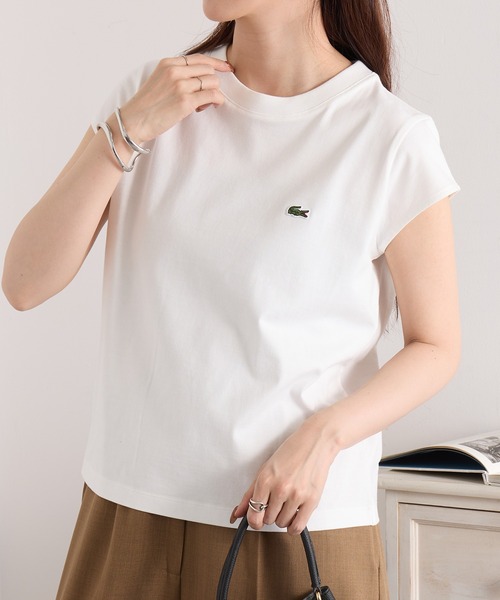 LACOSTE(ラコステ)の「【LACOSTE】ワンポイントロゴ フレンチスリーブTシャツ TF024-J-99(Tシャツ/カットソー・レディース・ライトグレー/ブラック/アイボリー・S/M)」の18枚目の写真