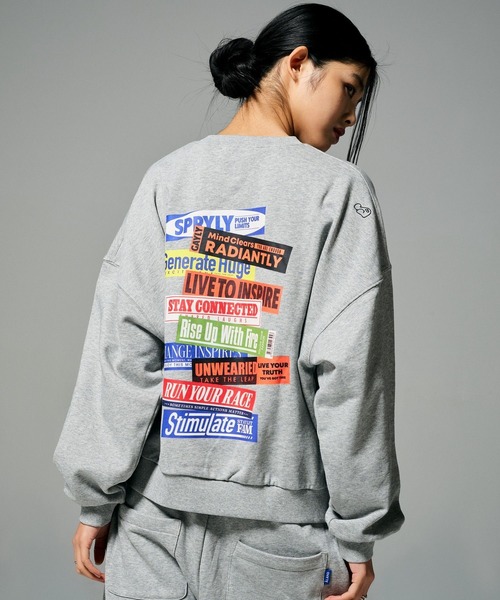 ALAND（エーランド）の「【UNISEX】ALAND／アソートプリントプルオーバー（ウラケ）（スウェット・レディース・グレー/ブラック/ネイビー・MEDIUM/LARGE）」の3枚目の写真