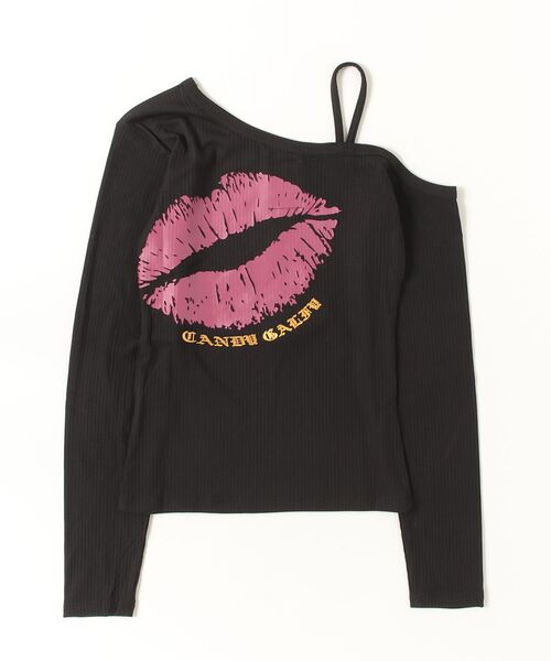GALFY(ガルフィー)の「『GALFY/ガルフィー』SEXY LIPS Tee【Z】(Tシャツ/カットソー・レディース・ブラック/ピンク・FREE)」の6枚目の写真