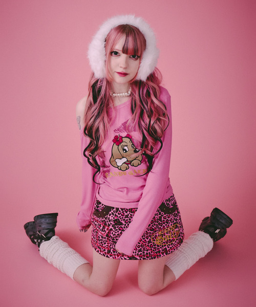 GALFY(ガルフィー)の「『GALFY/ガルフィー』SEXY LIPS Tee【Z】(Tシャツ/カットソー・レディース・ブラック/ピンク・FREE)」の1枚目の写真
